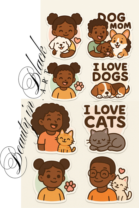 😺For the love of pets Whimsical Digital Download🐶