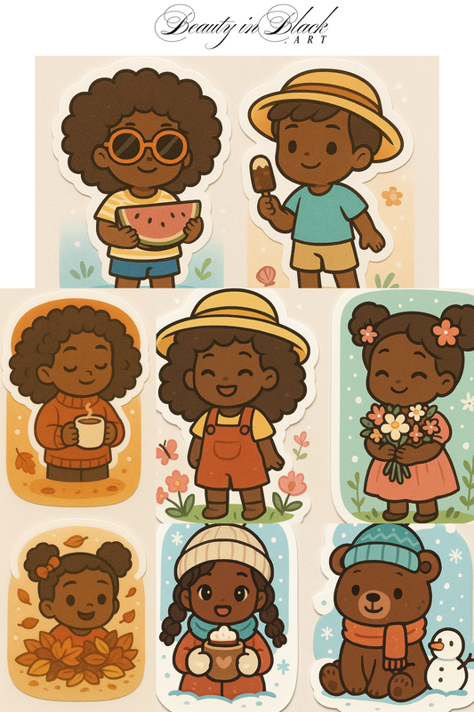 🌸 Kawaii & Whimsical Seasonal Sticker Bundle (Digital Download) 🌈